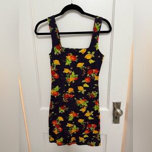 Rouje Fruit Pattern Bodycon Mini Dress